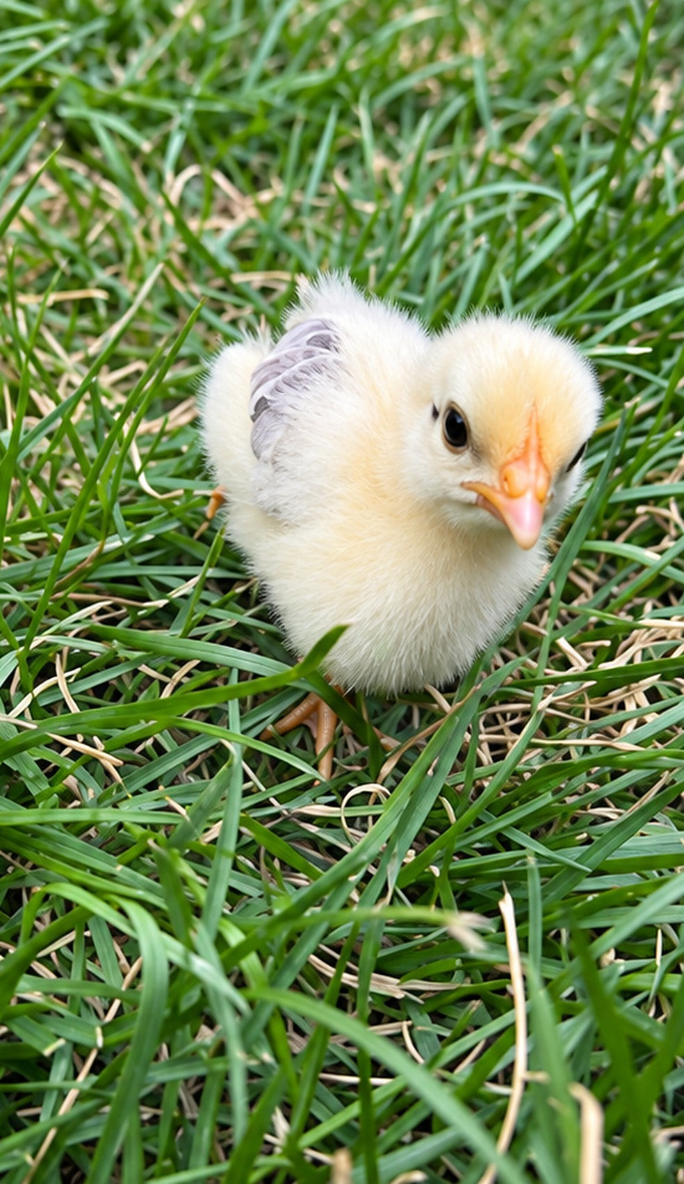 Hatchables chick growing outdoors